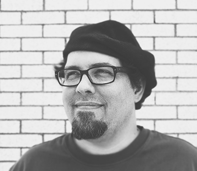 black and white portrait image of Derek Martin